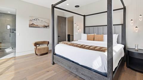 Bedroom in Deer Valley's luxury lodging property SkyRidge 1708.