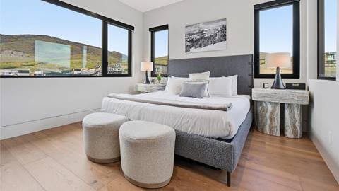 Bedroom in Deer Valley's luxury lodging property SkyRidge 1708.