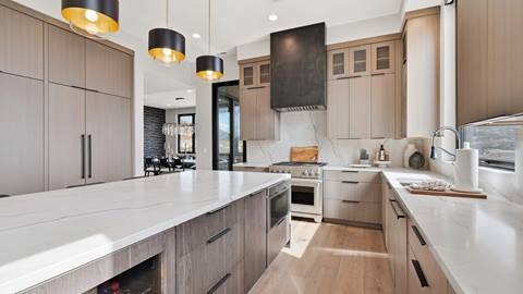 Gourmet kitchen in Deer Valley's luxury lodging property SkyRidge 1708.