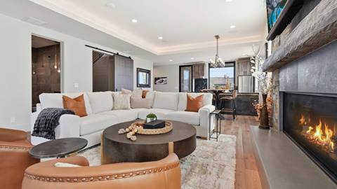 Media room in Deer Valley's luxury lodging property SkyRidge 1708.
