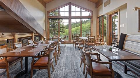 Private dining area in Stag Lodge, perfect for intimate gatherings.