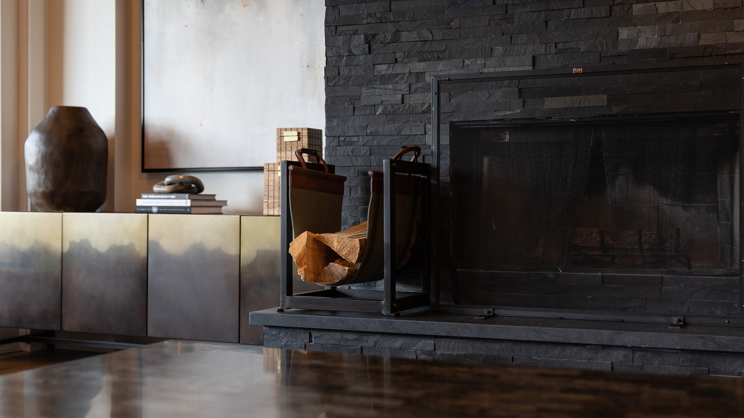 Trail's End Lodge Common Space Fireplace