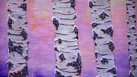 Artistic representation by Jessica Repko of aspens on Burns Chair Number 1.