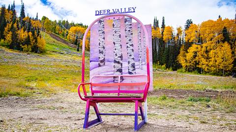 Artistic representation by Jessica Repko of aspens on Burns Chair Number 1.