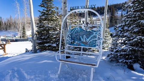 Artistic representation by Abby Ringquist of an athletic competition on Burns Chair Number 8.