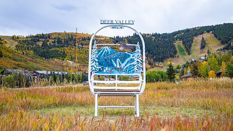 Artistic representation by Abby Ringquist of an athletic competition on Burns Chair Number 8.