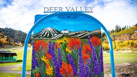 Artistic representation by Jessica Repko of the Wasatch Back on Burns Chair Number 2.