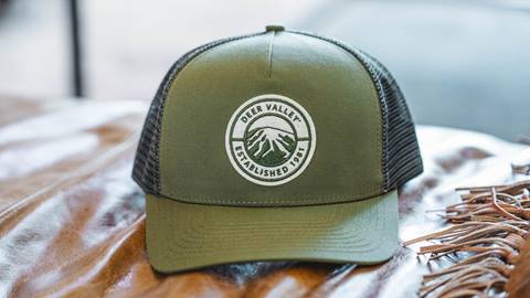 Green Deer Valley hat.
