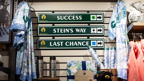 Custom trail signs at Deer Valley Signatures store.