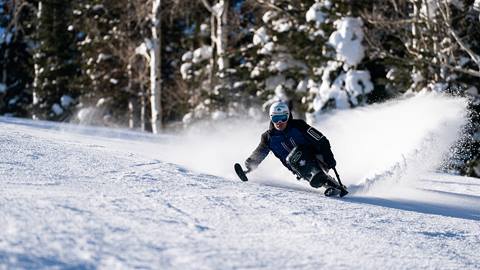 Skier carving