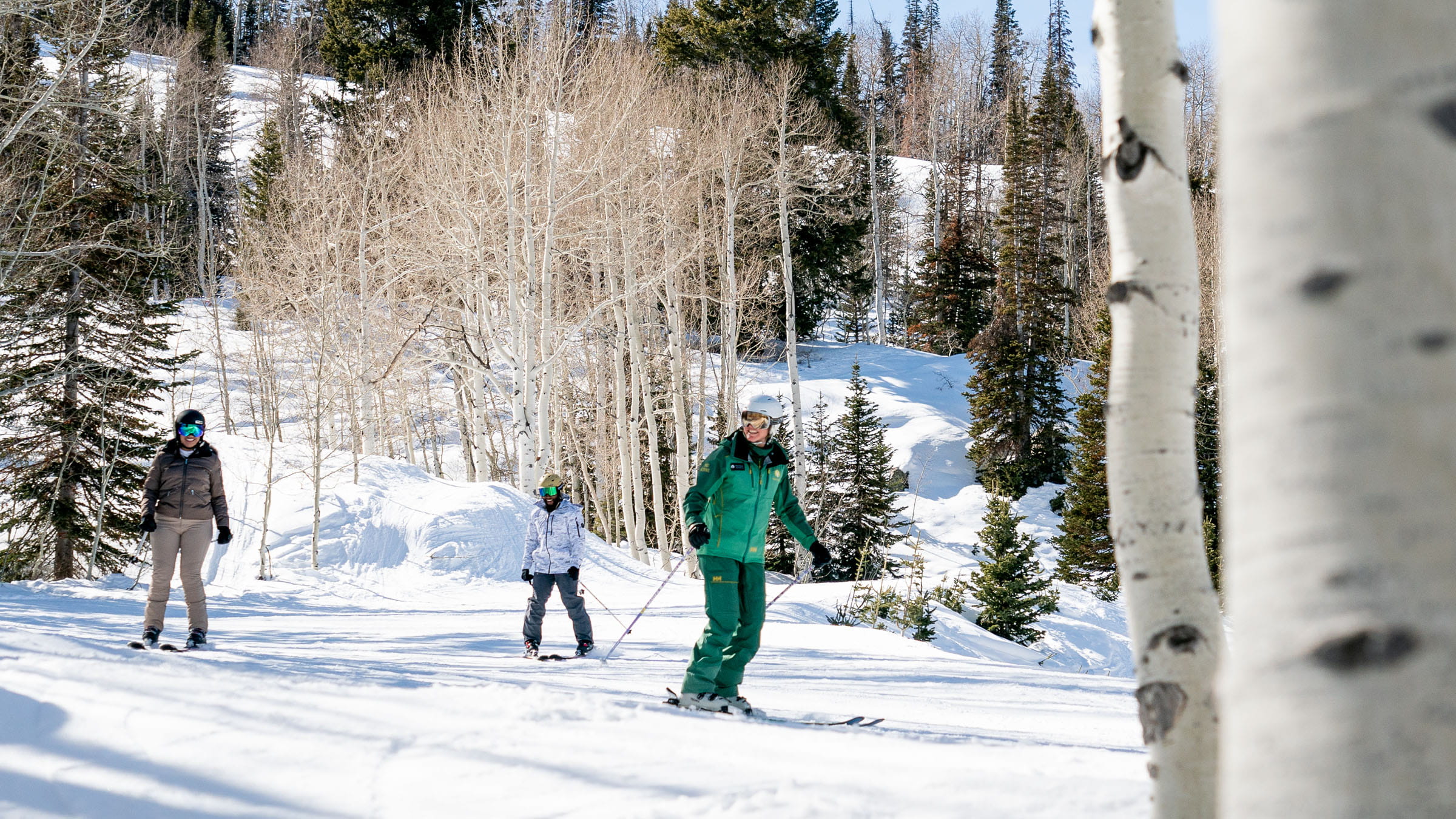 Group Skiing with Instructor