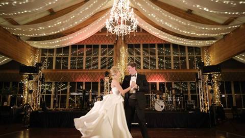 Bride and groom first dance at Silver Lake Lodge in Deer Valley.