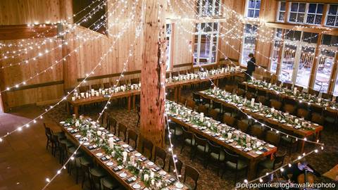 Empire Canyon Lodge wedding set up