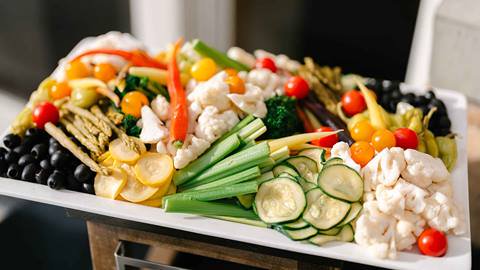 Crudites plate at Deer Valley wedding