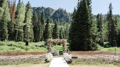 Deer Valley's wedding ceremony venue Orion Meadow