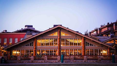 Silver Lake Lodge exterior with a wedding reception inside.