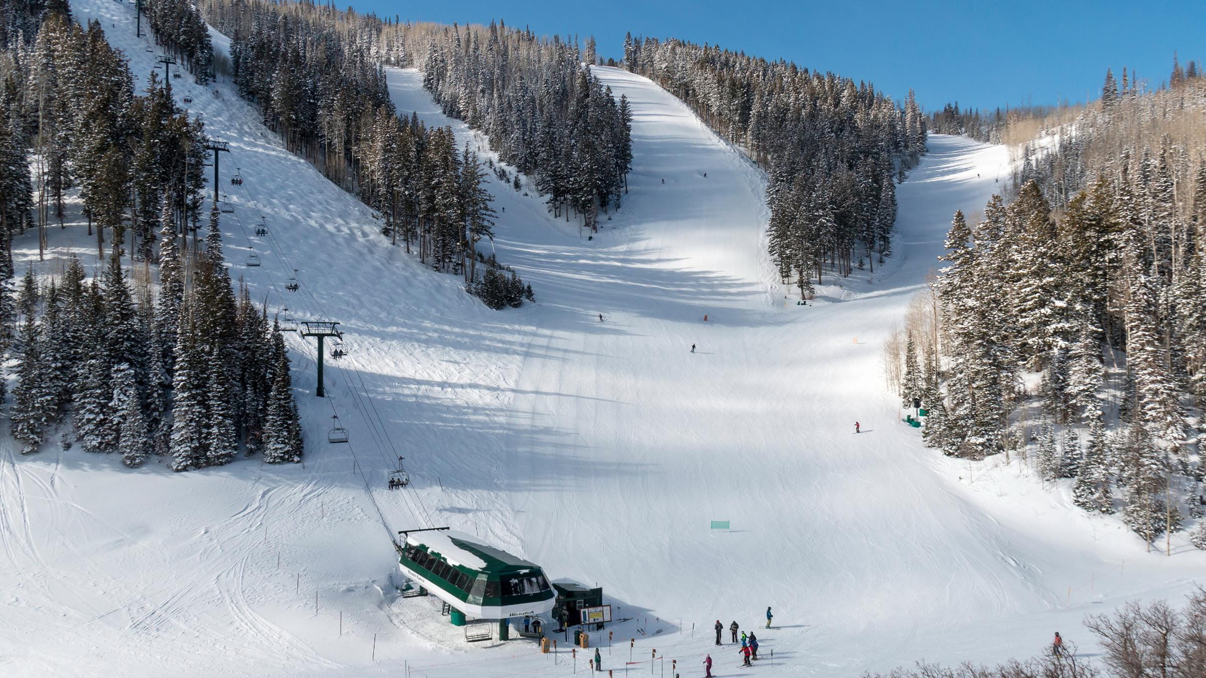 Wasatch Express Chairlift in the winter