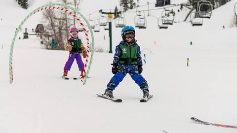 A child skiing at Deer Valley Resort