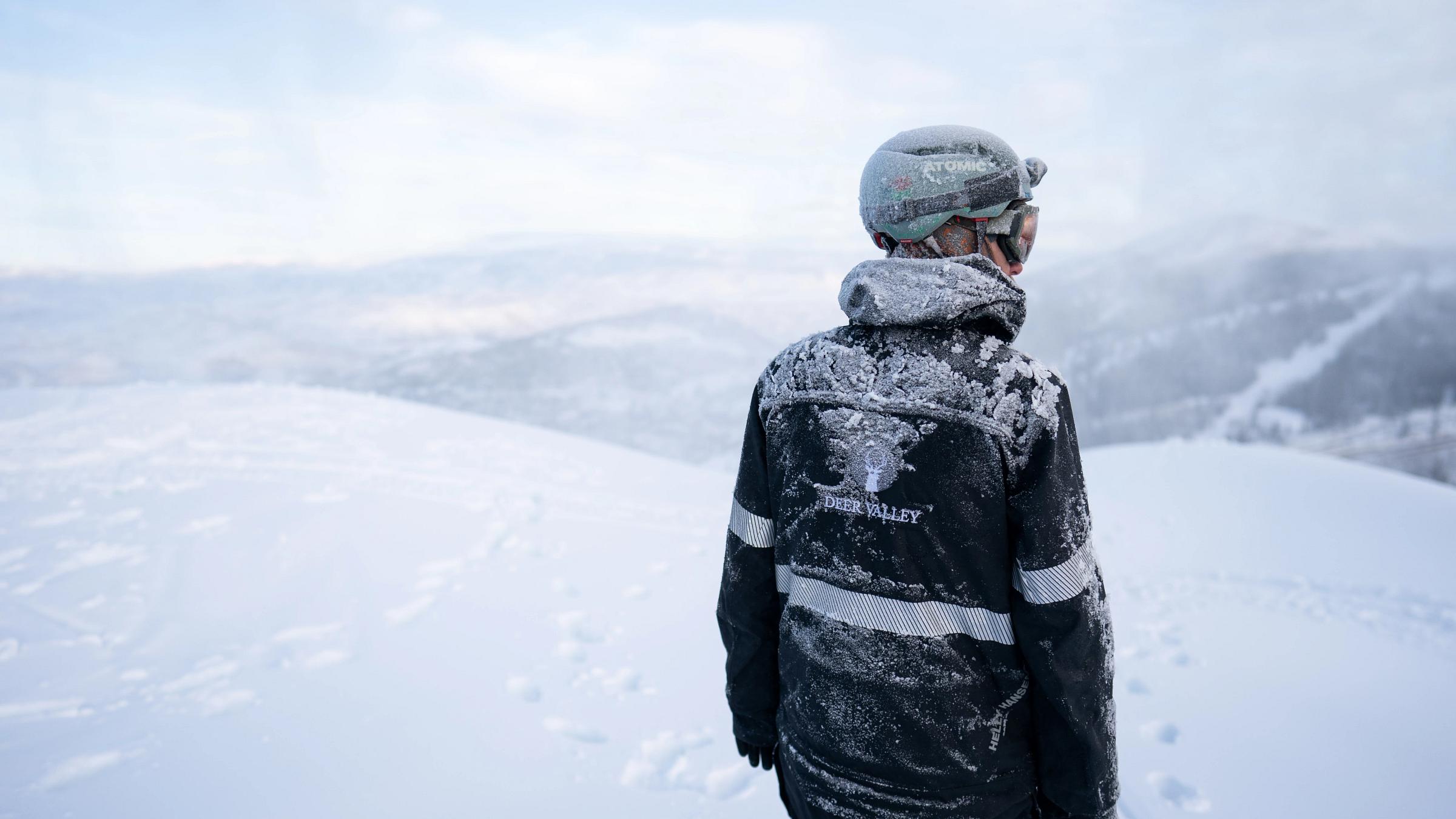 Ryan Ellison, a snow maker at Deer Valley works Jan. 18, 2022, Deer Valley Resort in Park City, UT. (Deer Valley Resort/Jason Peters)