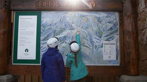 guests at winter trail map