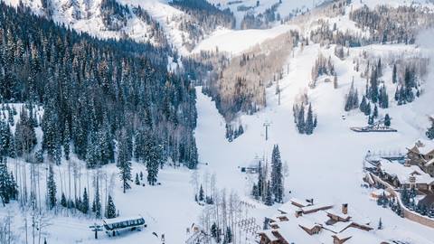 Aerial view of Empire Canyon Lodge