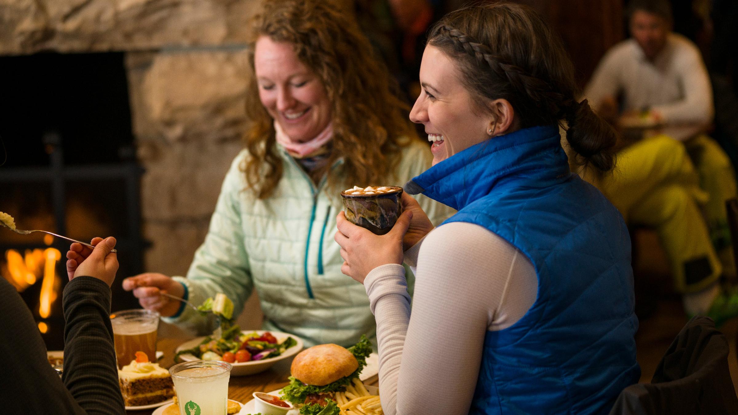 Guests dining at Snow Park Restaurant