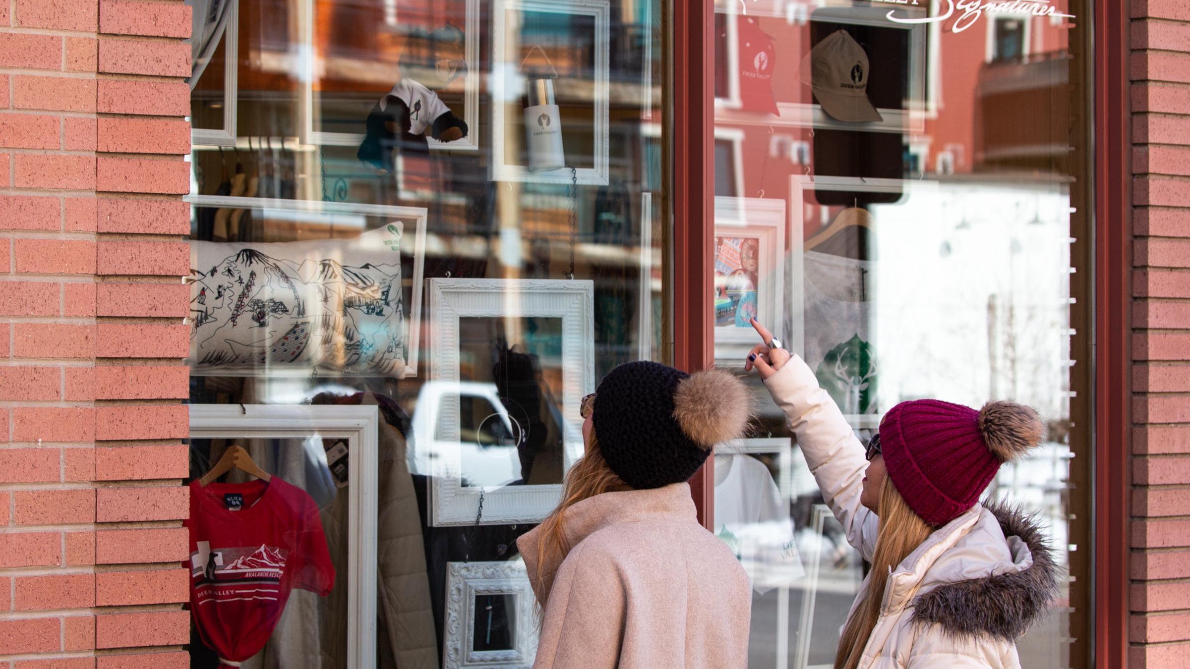 Two women shopping at Deer Valley