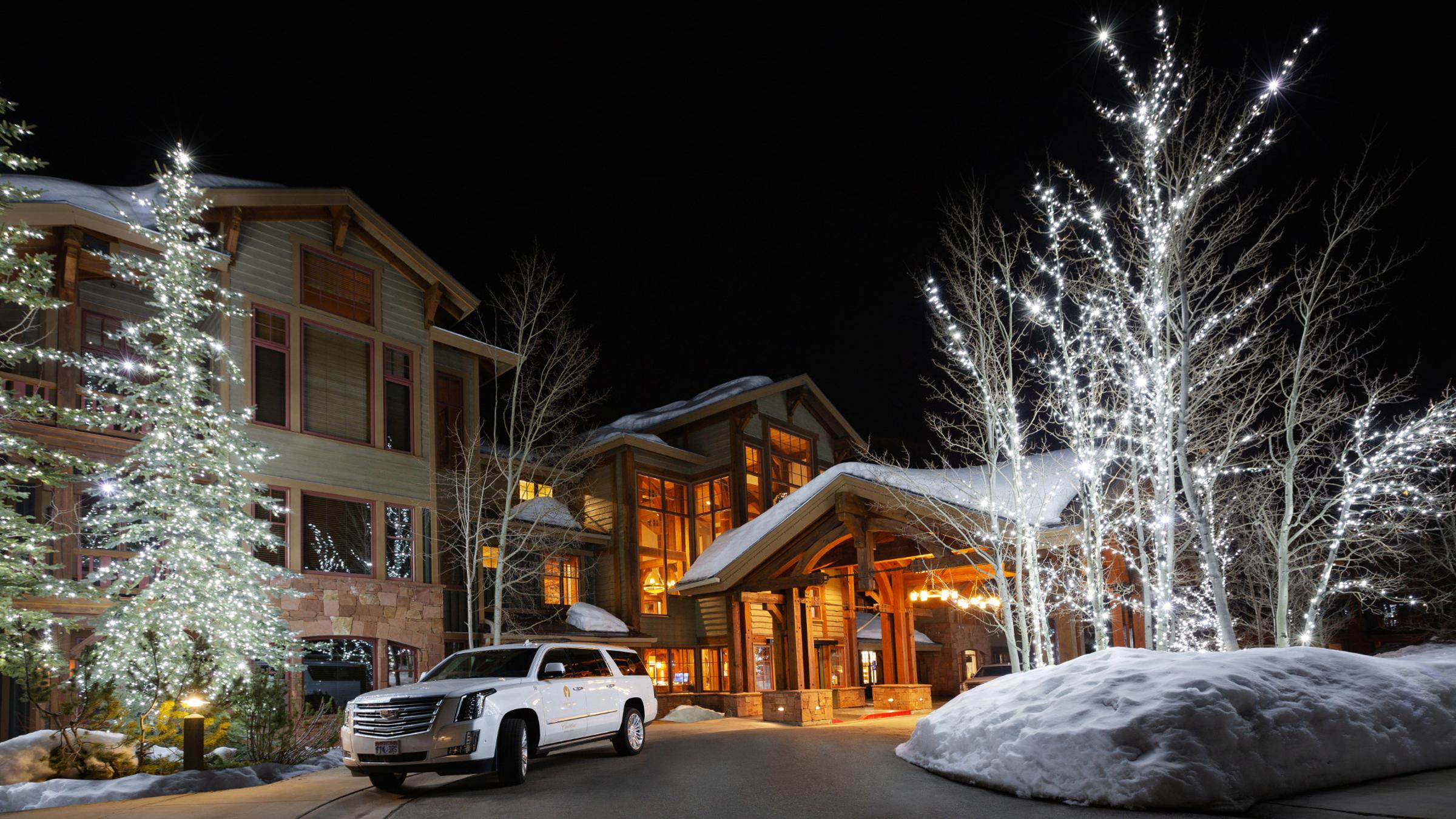 Exterior of luxury Park City Utah condo rentals at The Lodges at Deer Valley 