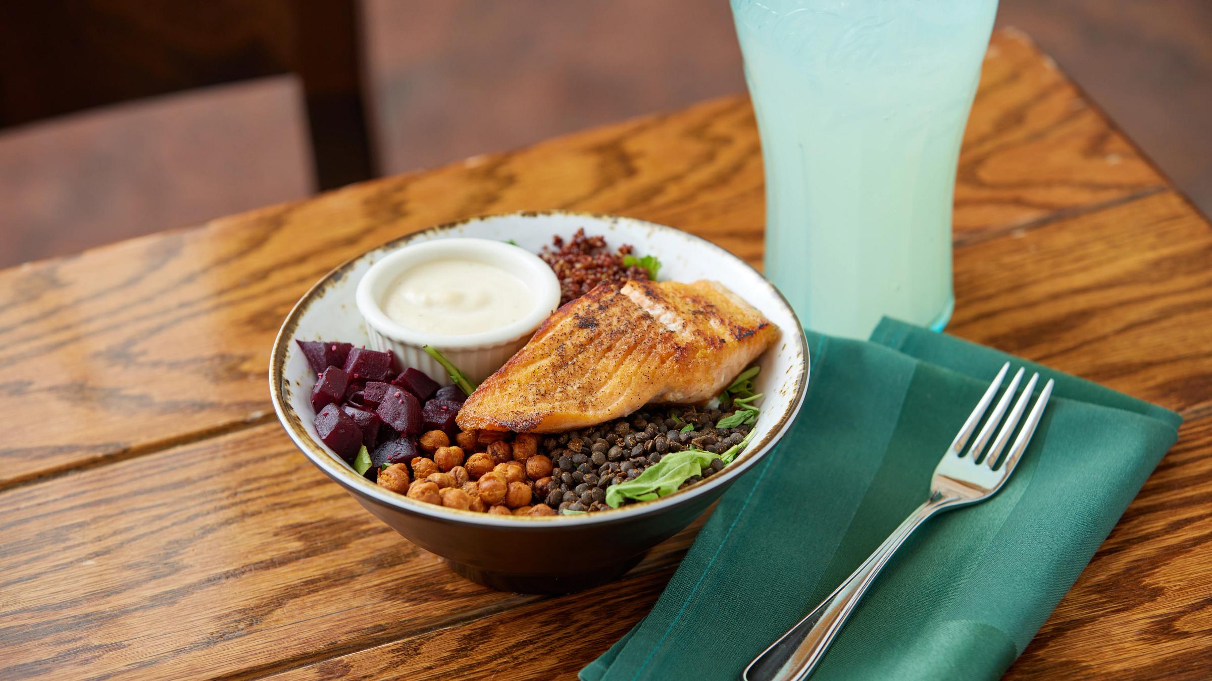 Salmon Bowl from Fresh Tracks Kitchen