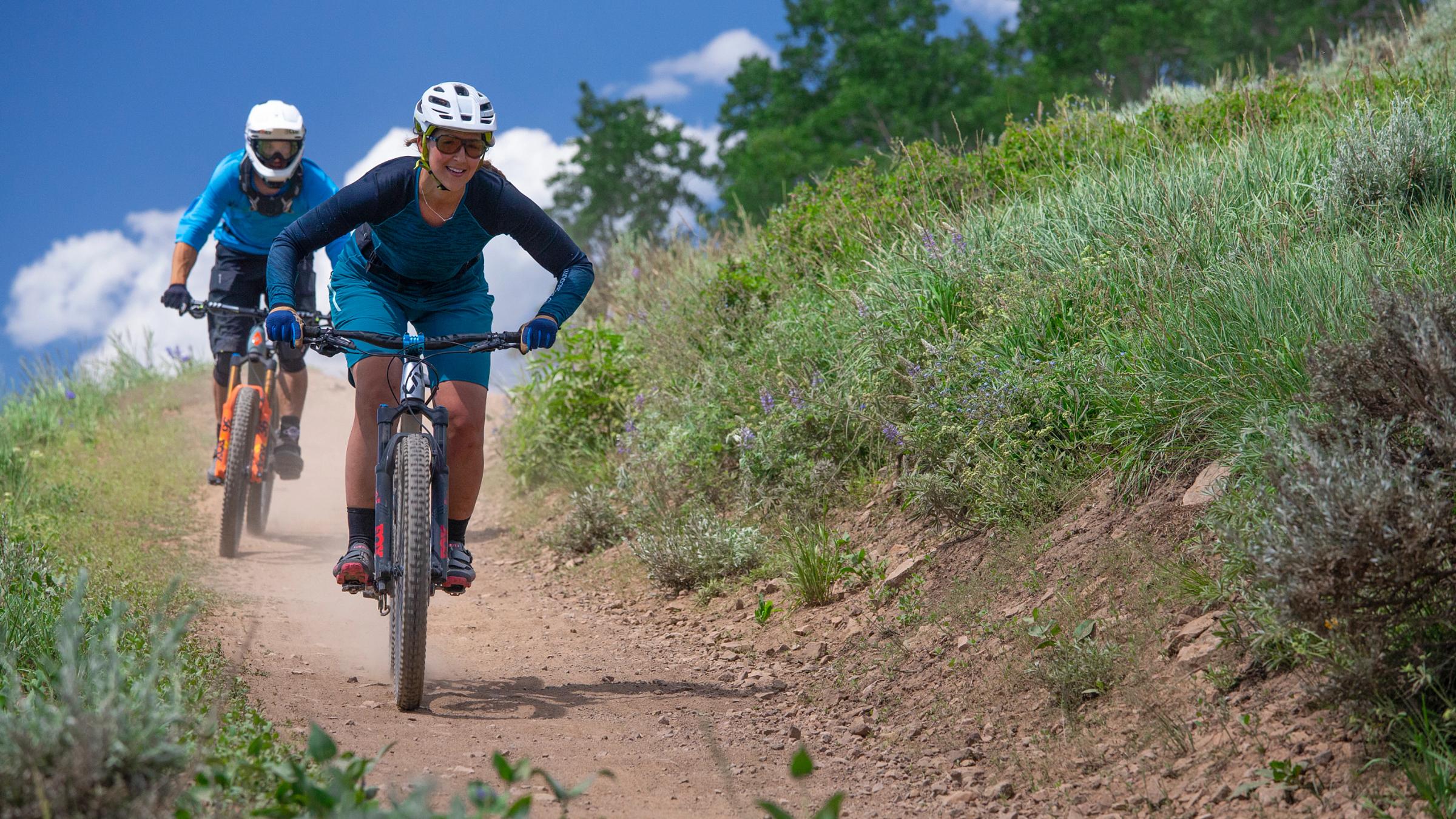 Guests mountain biking at Deer Valley Resort