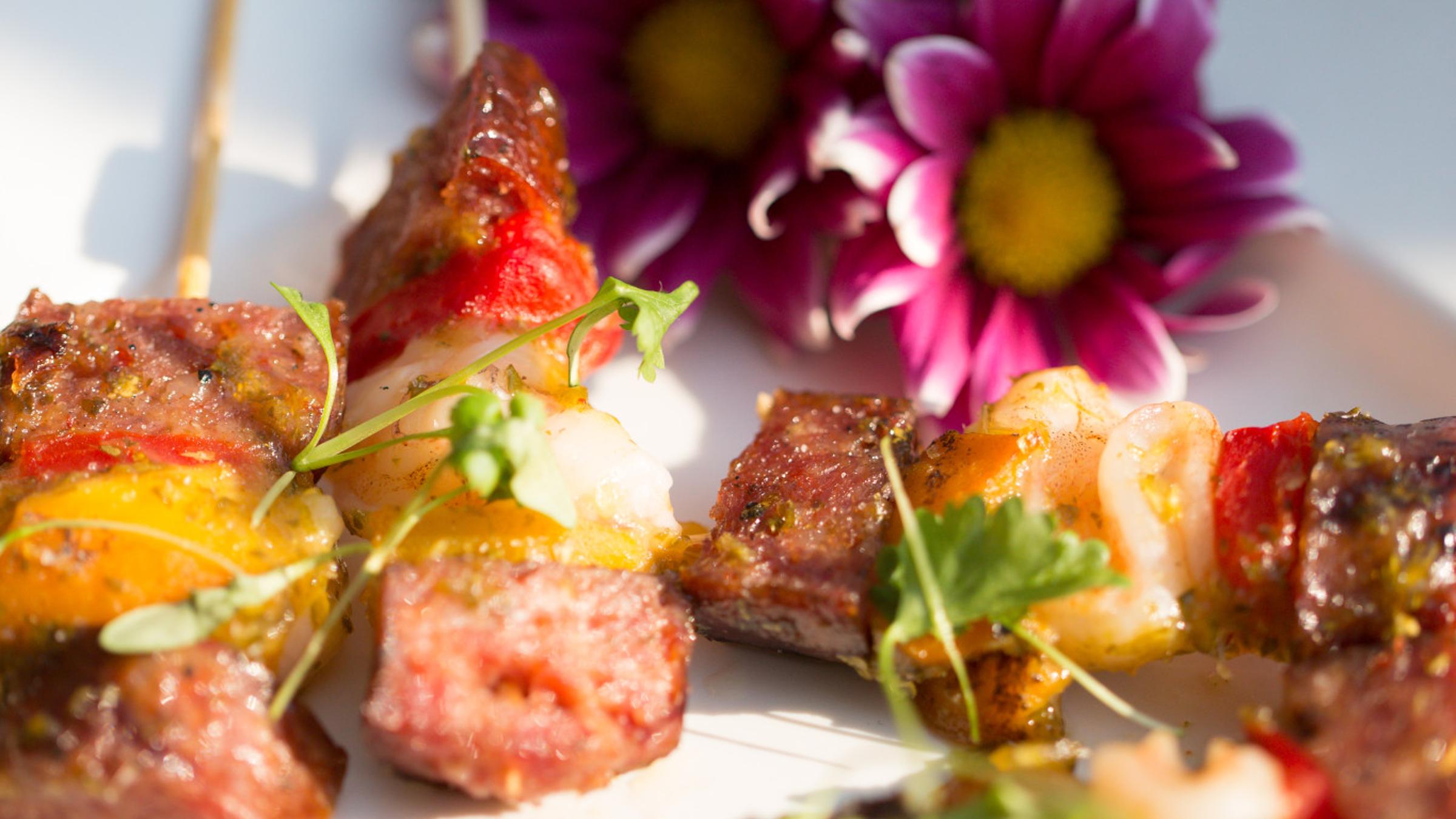 Appetizers at a wedding at Deer Valley