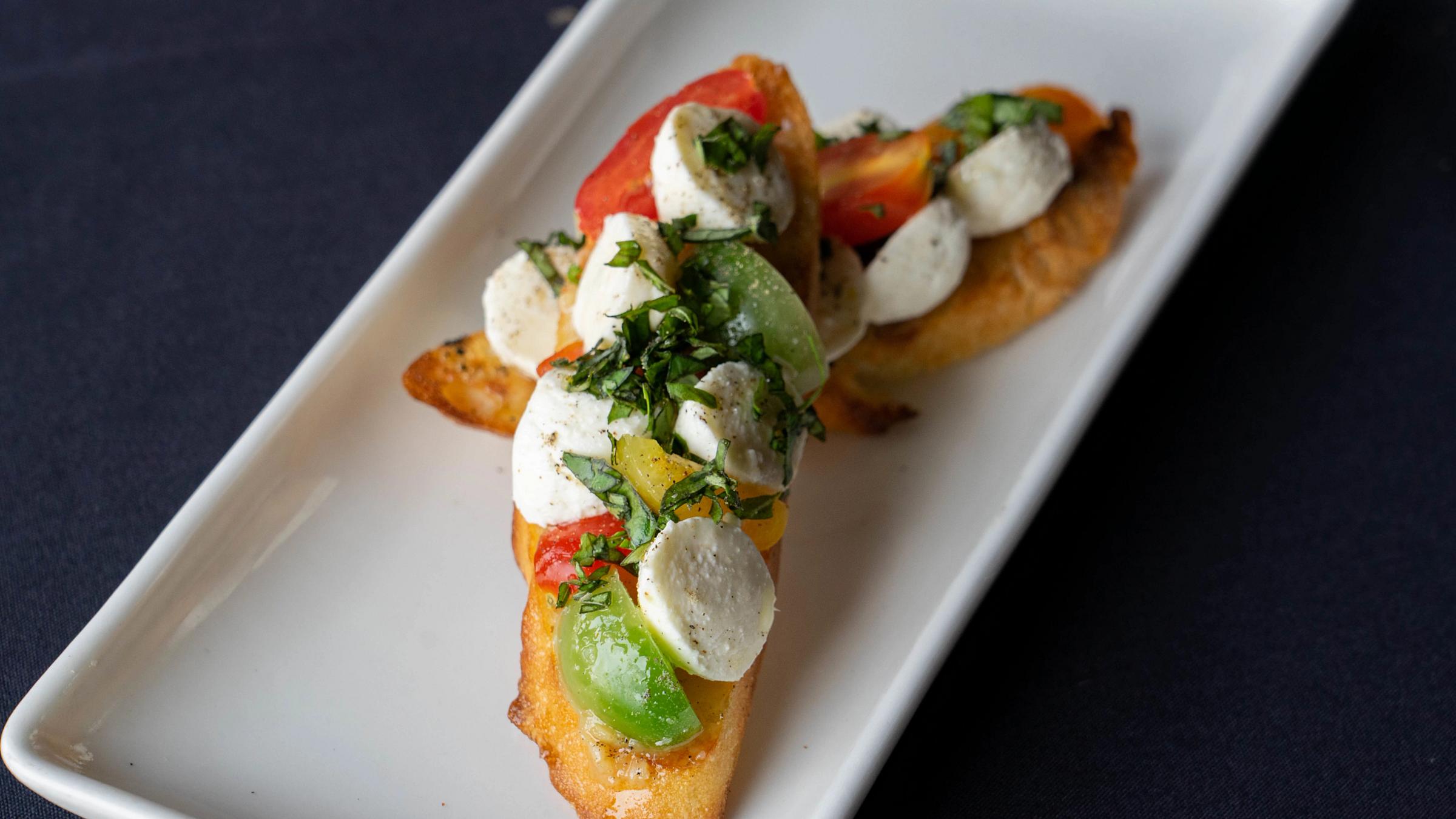 Plated appetizer at The Brass Tag