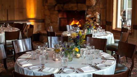 Empire Canyon Lodge wedding set up
