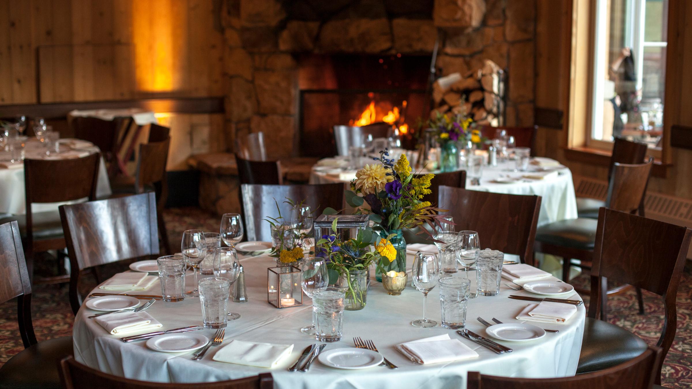 Empire Canyon Lodge wedding set up