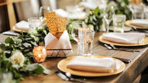 Table set up at Deer Valley Resort