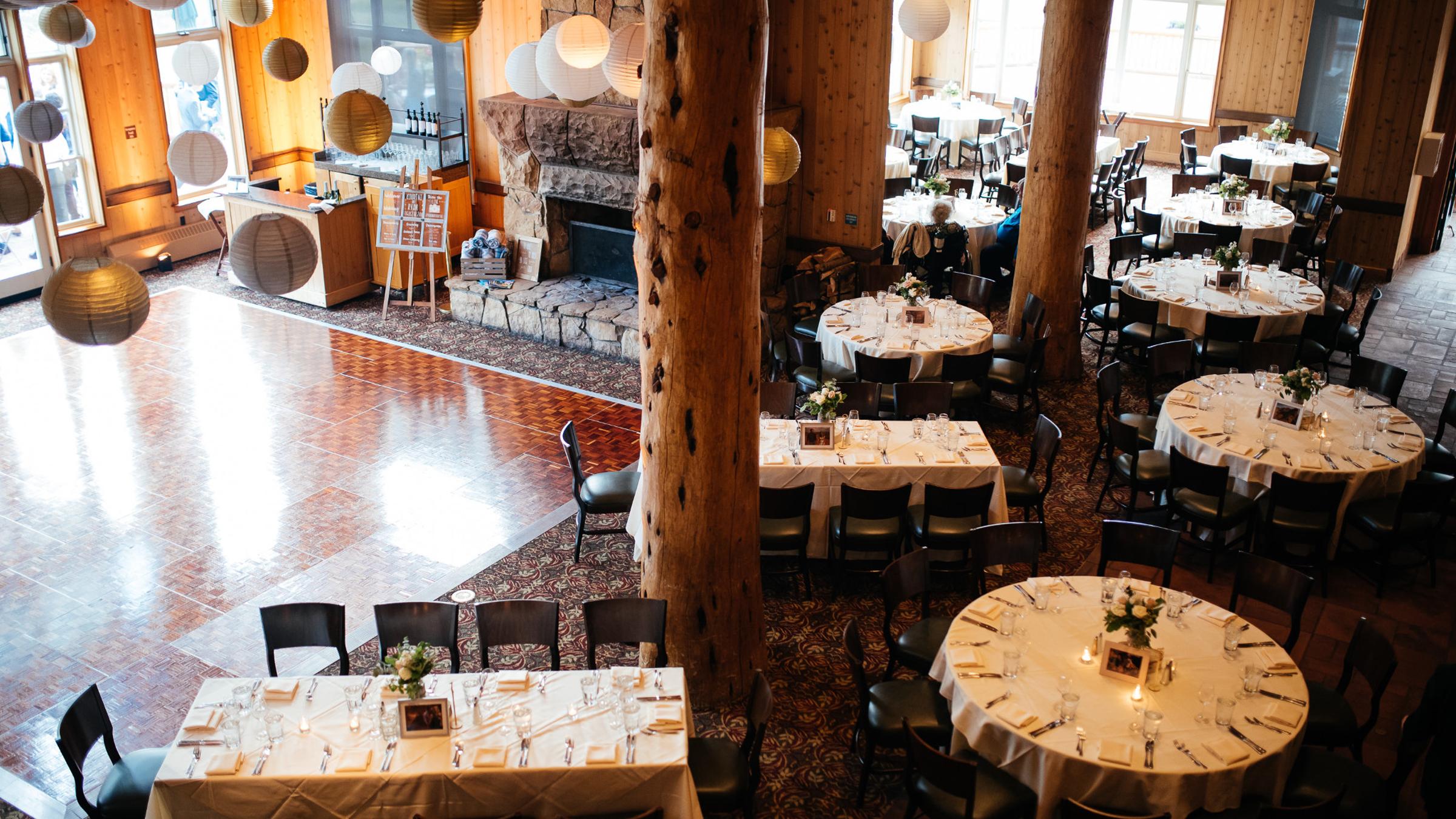 Empire Canyon Lodge wedding set up