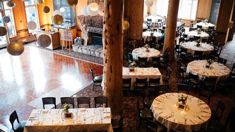 Empire Canyon Lodge wedding set up
