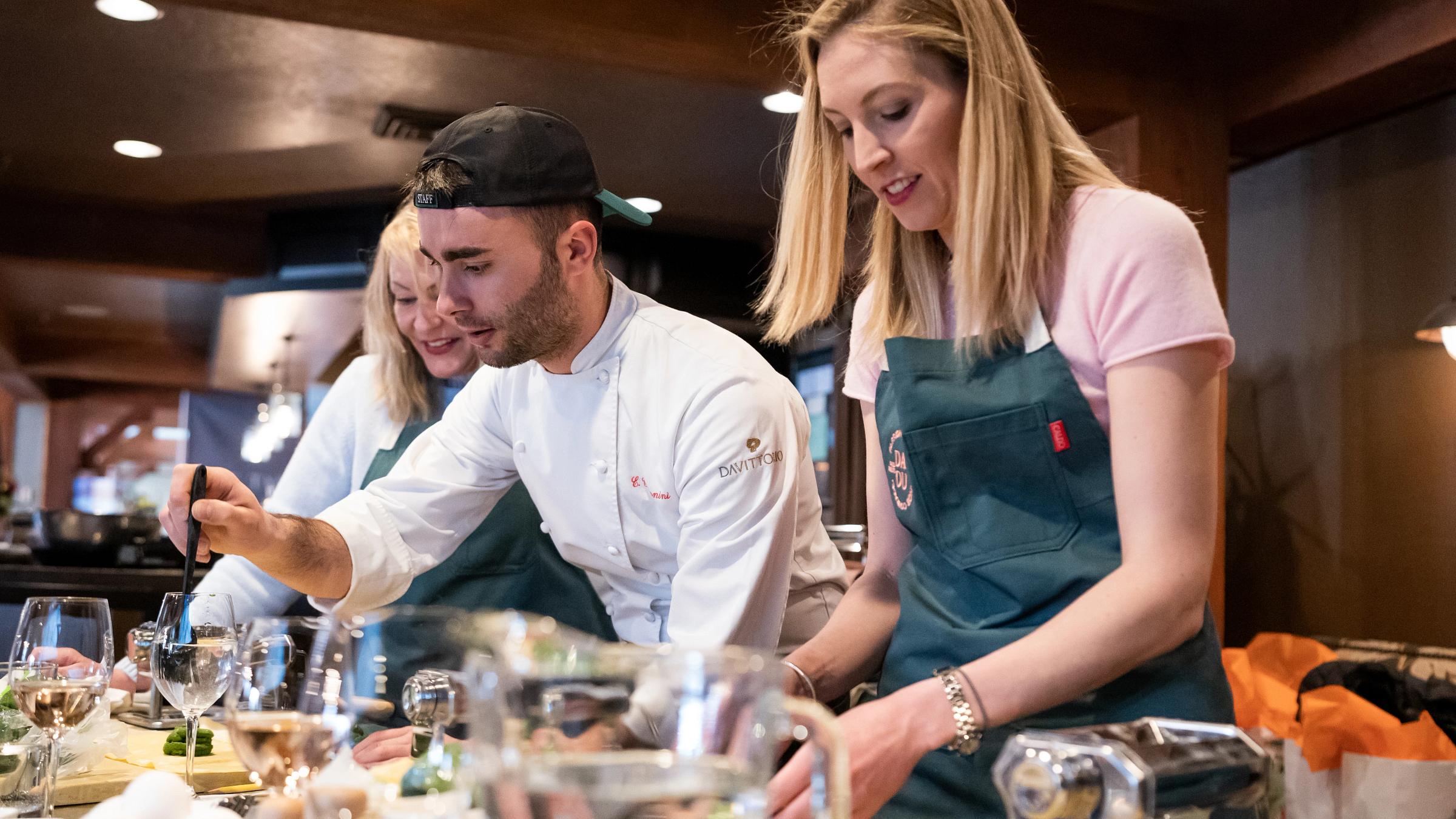 Deer Valley chef assists Taste of Luxury guests during cooking class