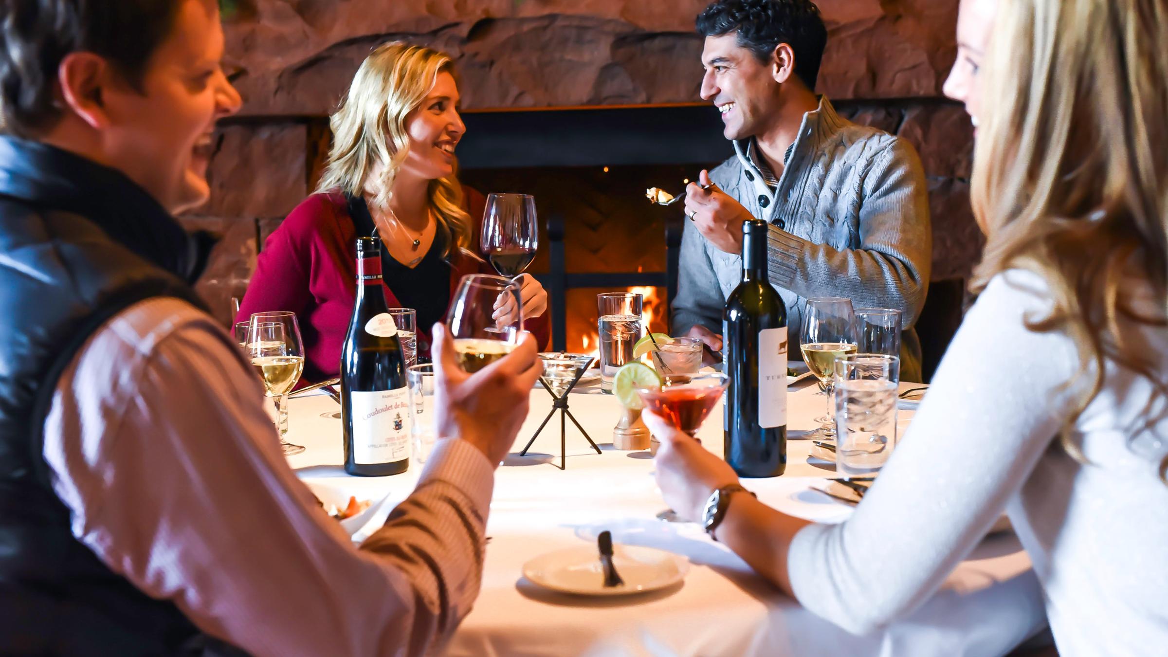 Guests dining at The Mariposa