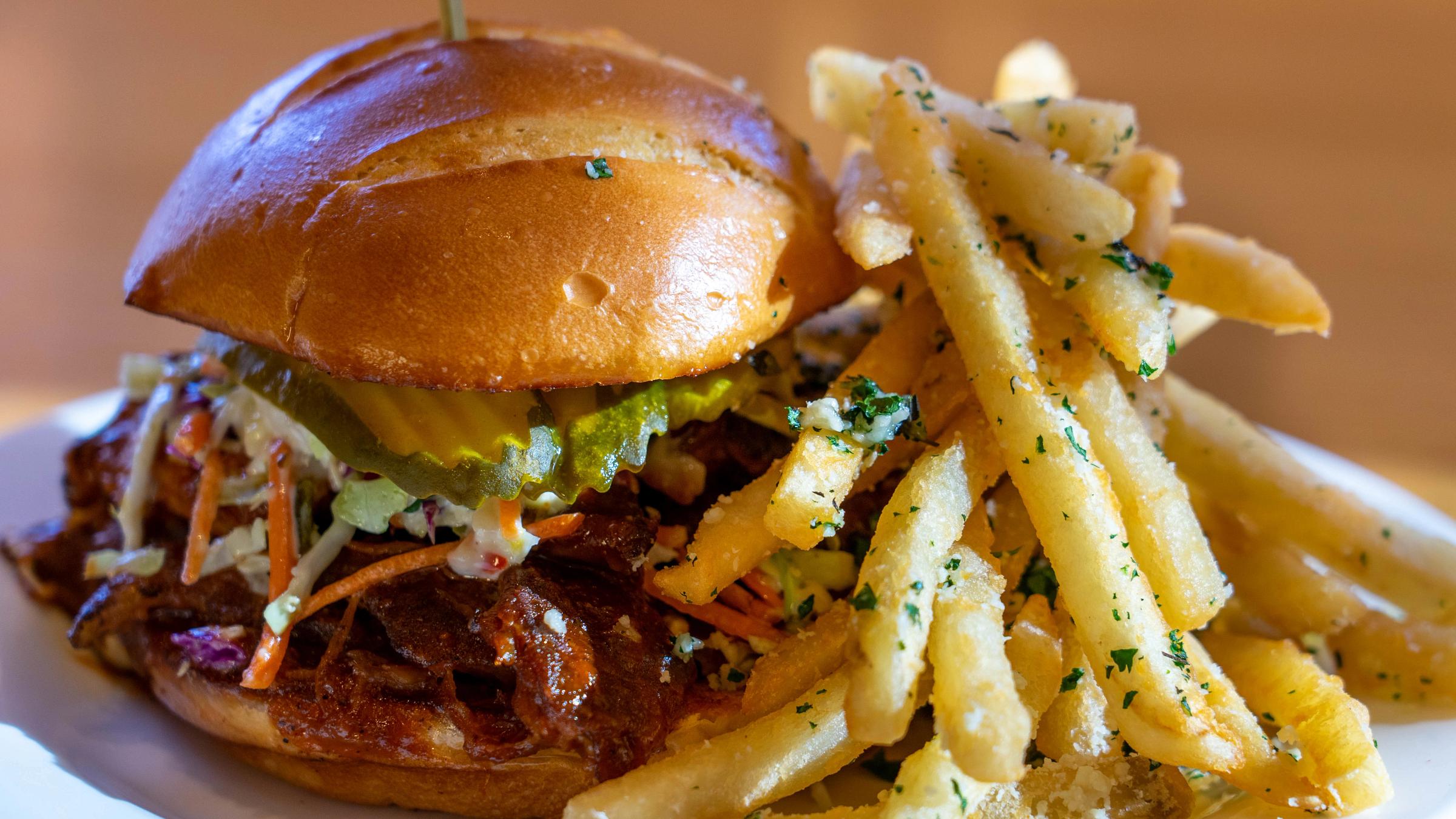 Pulled pork sandwich from Royal Street Express