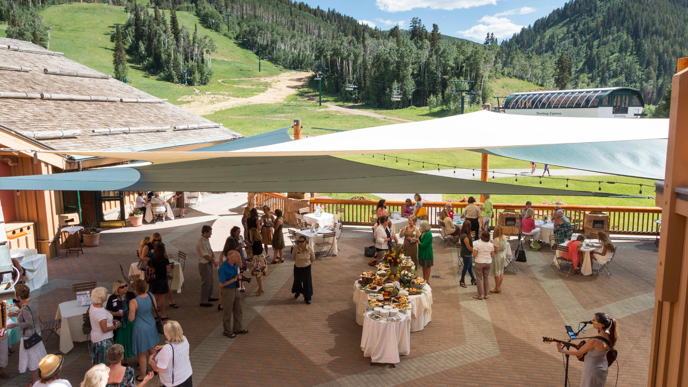 Lower exterior deck at Silver Lake Lodge