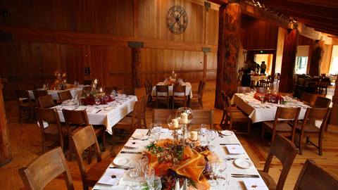 Wedding set up at Snow Park Lodge