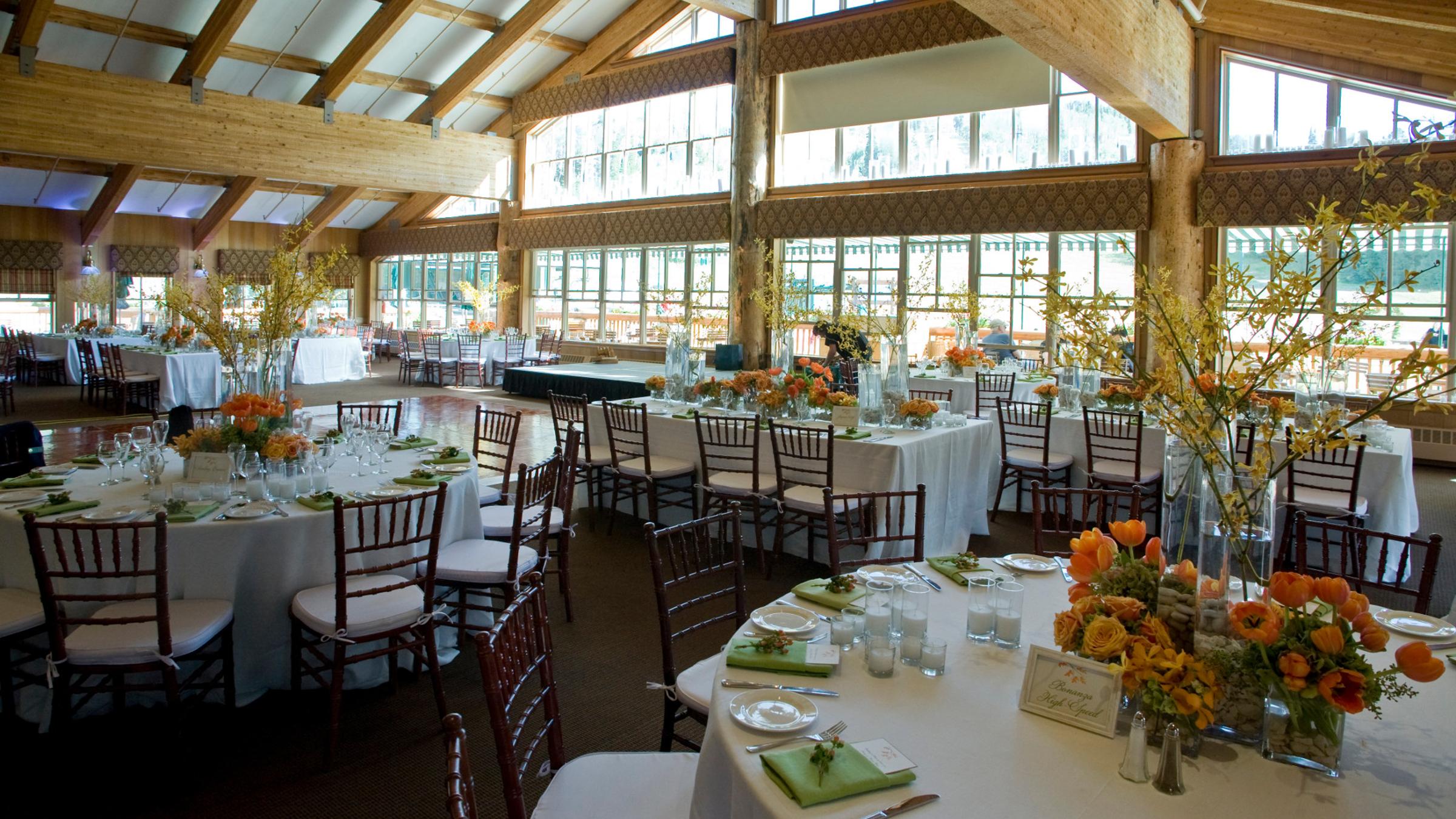 Silver Lake Lodge wedding set up