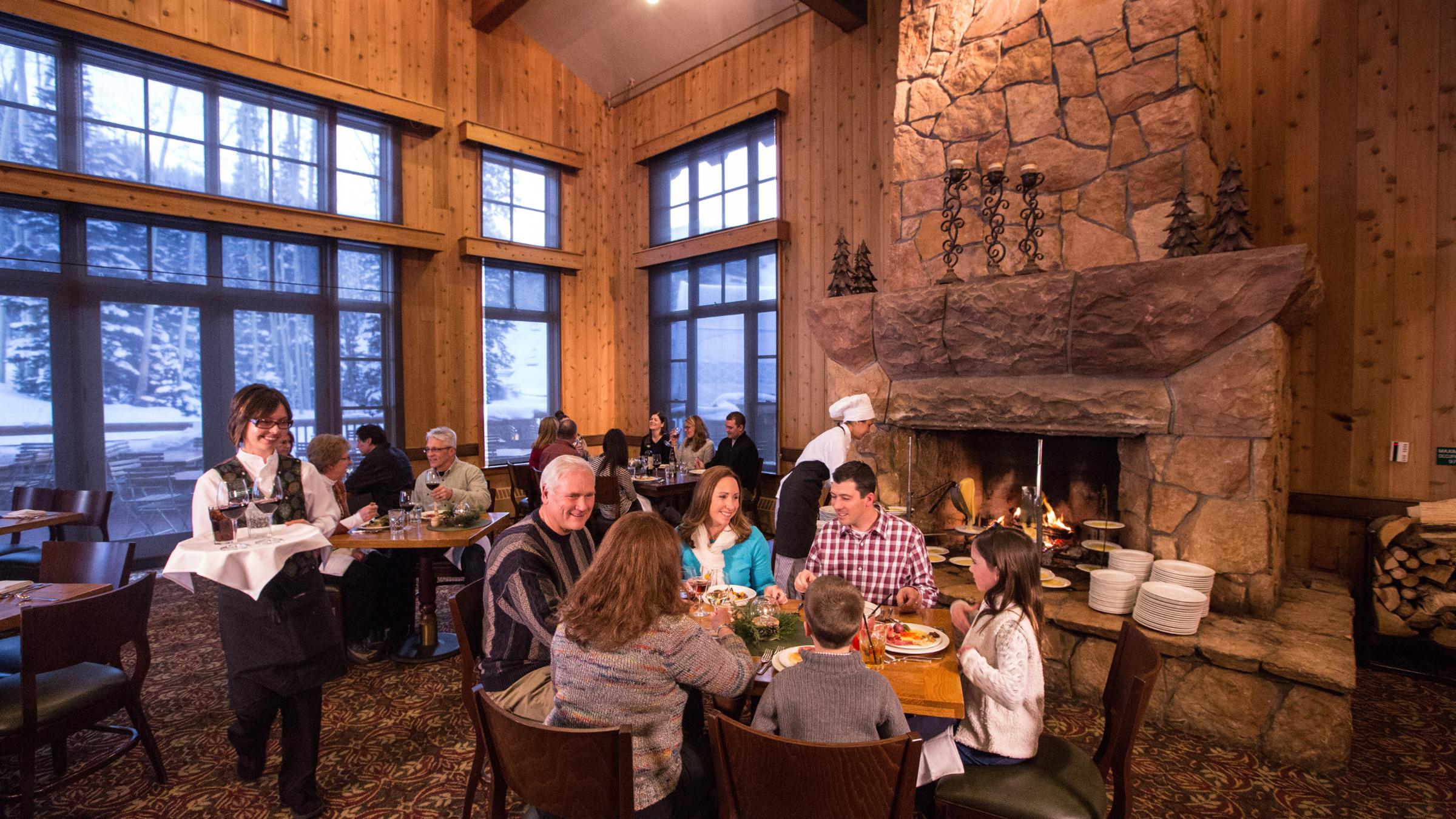 Guests dining at Fireside Dining