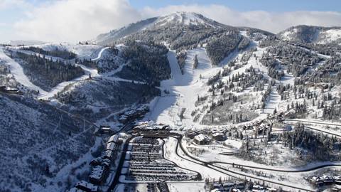 Helicopter scenics, bird's eye view, resort overview