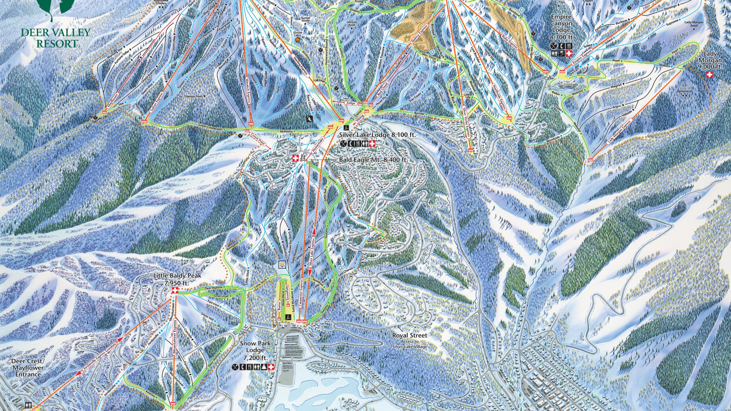 Deer Valley Winter Trail Map