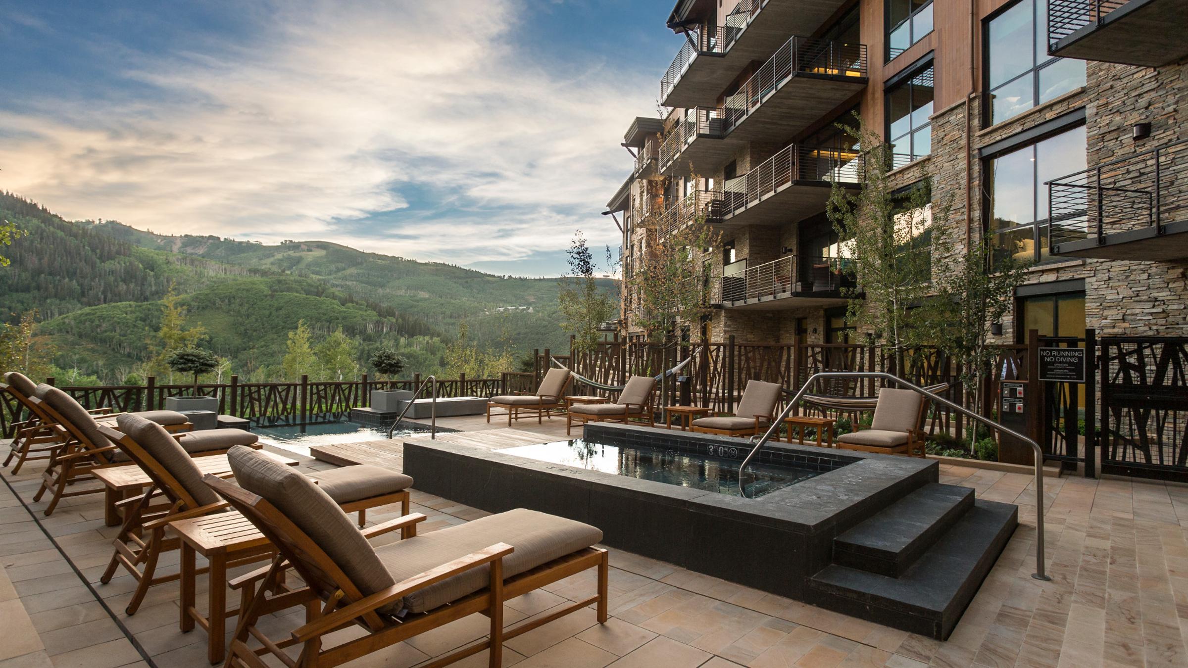 One Empire Pass outdoor pool area