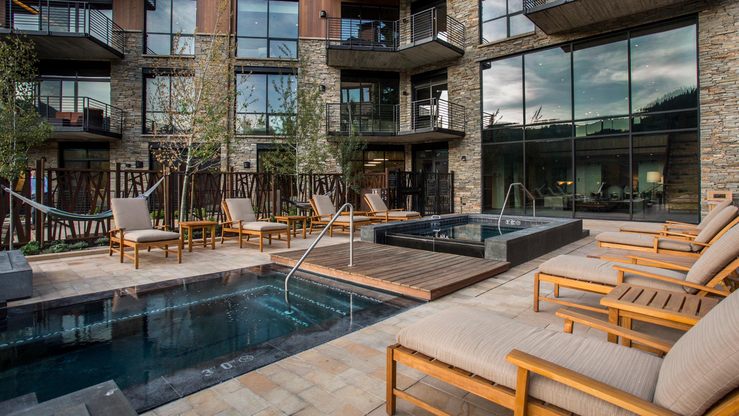 One Empire Pass outdoor hot tub and pool