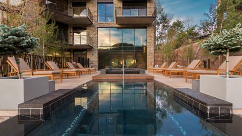 One Empire Pass outdoor pool area