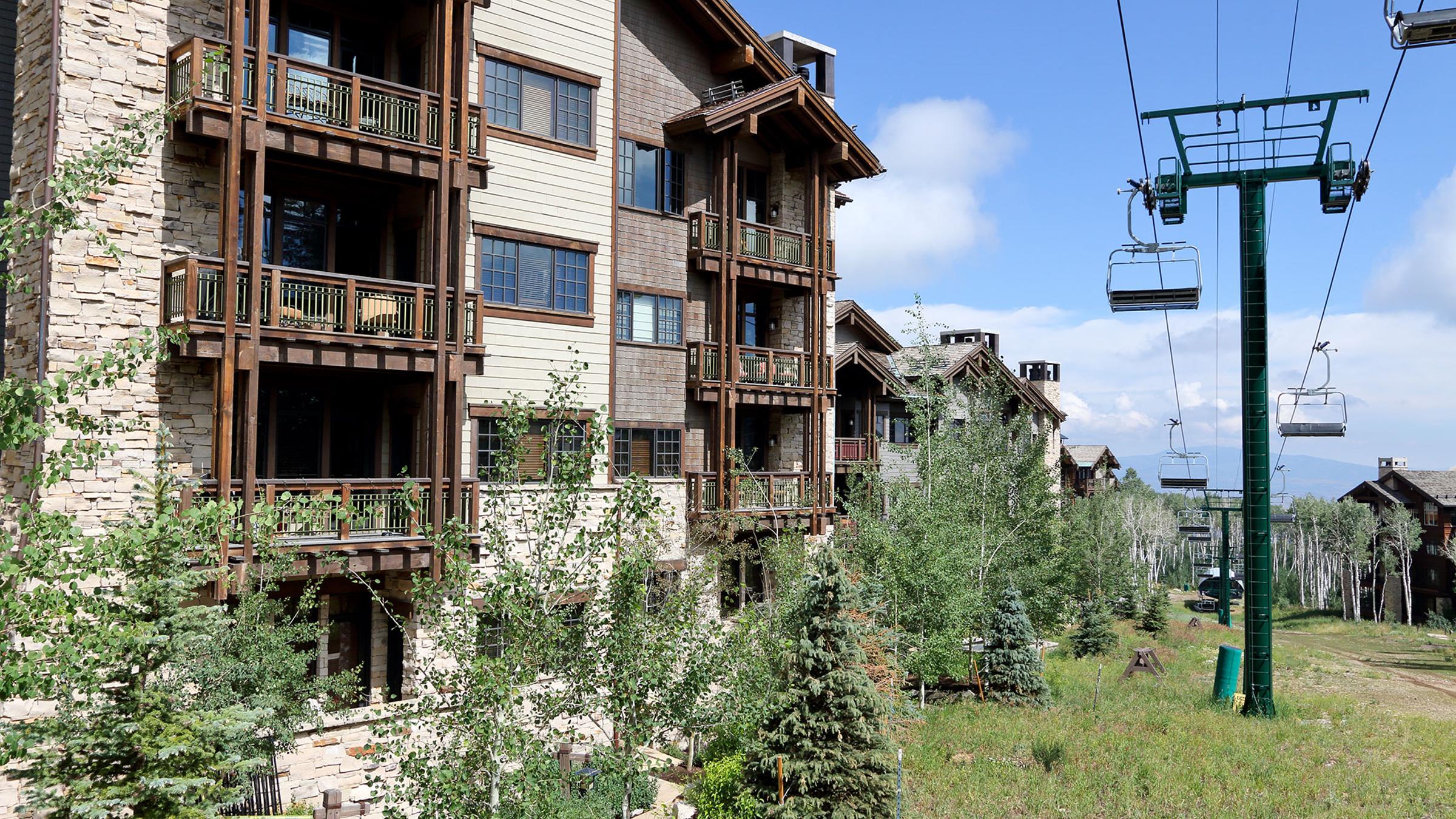 Arrowleaf Property exterior in summer